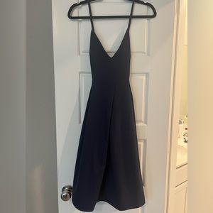 NWT Elia-Cher Navy Halter MIDI Dress Size 8-10